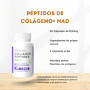 Péptidos de Colágeno + NAD 60 Cápsulas Livenature