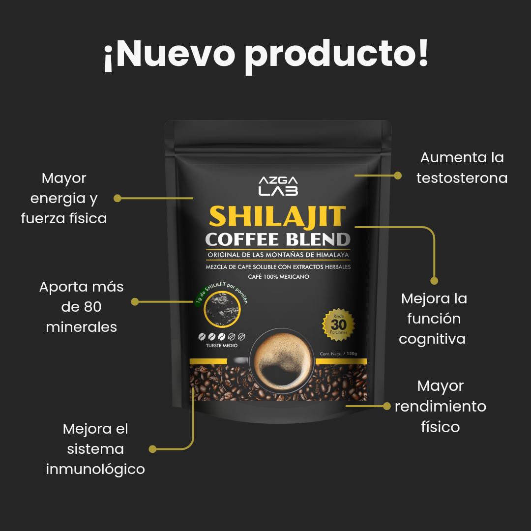 Café Soluble Shilajit 150 Gramos Azga Lab